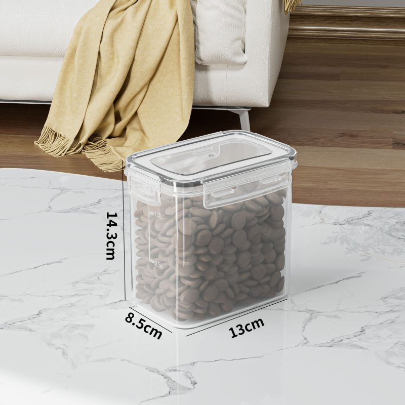 Пластмасов контейнер за храна за домашни любимци, влагозащитен и запечатан, обем 800–1000 мл, Yanghua