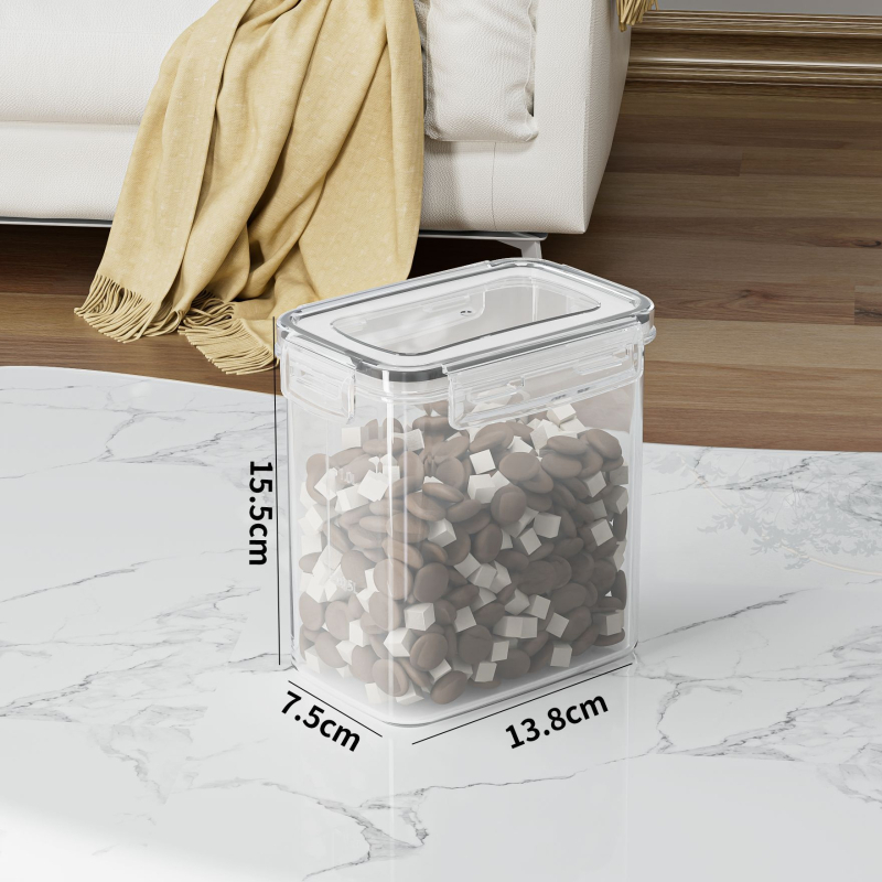 Пластмасов контейнер за храна за домашни любимци, влагозащитен и запечатан, обем 800–1000 мл, Yanghua