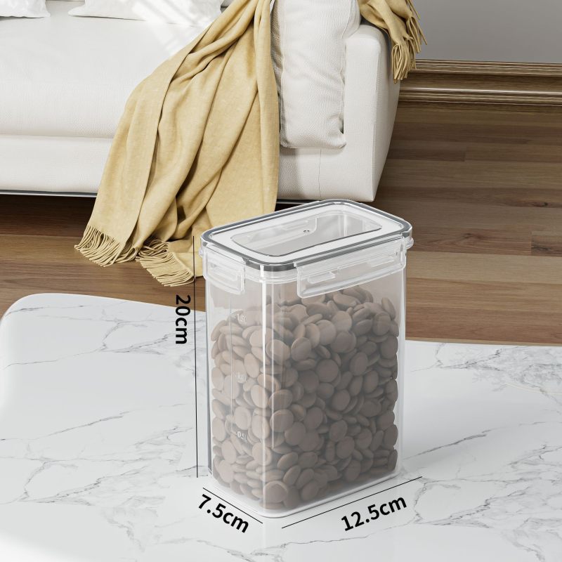 Пластмасов контейнер за храна за домашни любимци, влагозащитен и запечатан, обем 800–1000 мл, Yanghua