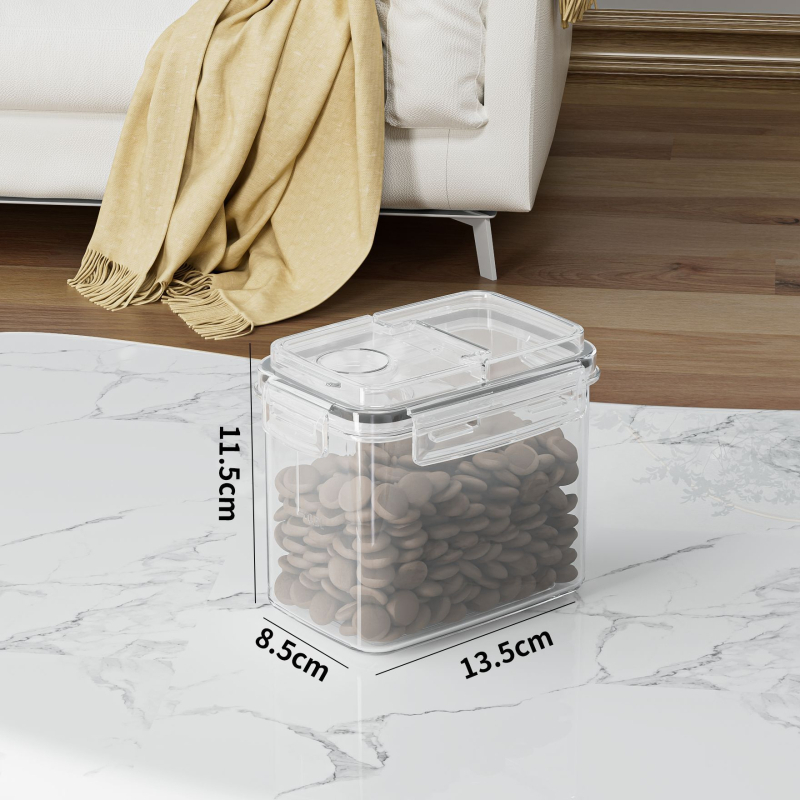 Пластмасов контейнер за храна за домашни любимци, влагозащитен и запечатан, обем 800–1000 мл, Yanghua