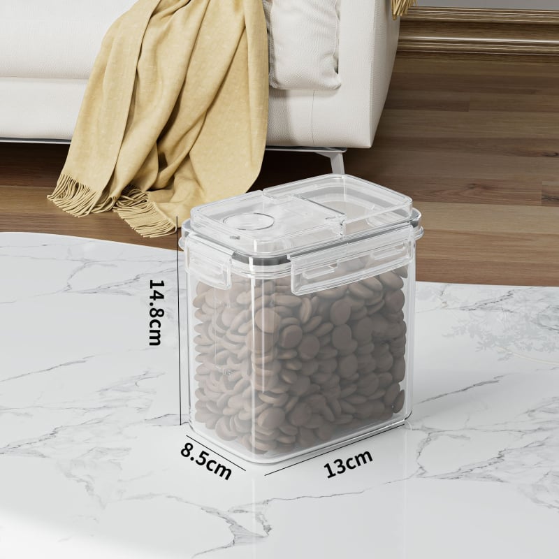 Пластмасов контейнер за храна за домашни любимци, влагозащитен и запечатан, обем 800–1000 мл, Yanghua