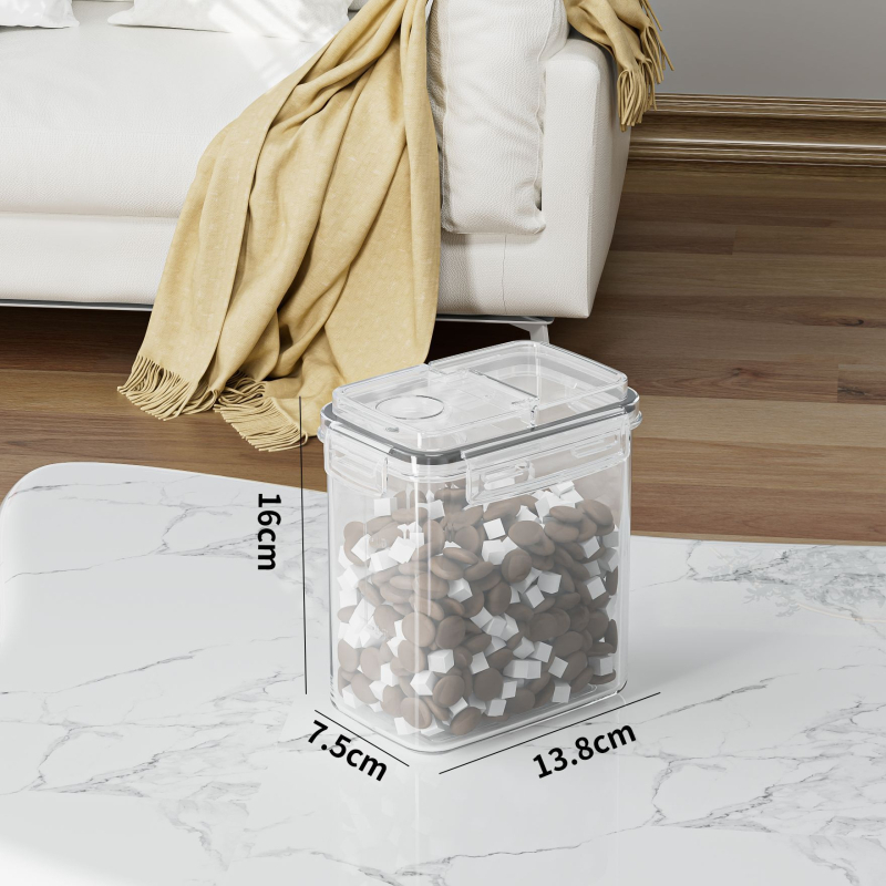 Пластмасов контейнер за храна за домашни любимци, влагозащитен и запечатан, обем 800–1000 мл, Yanghua