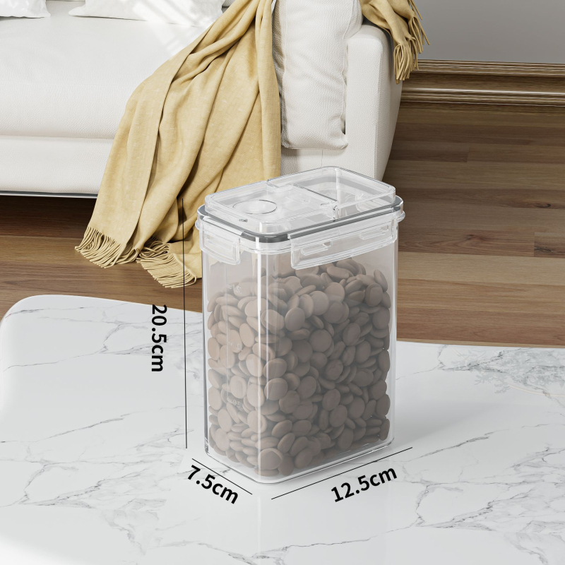 Пластмасов контейнер за храна за домашни любимци, влагозащитен и запечатан, обем 800–1000 мл, Yanghua