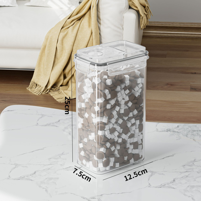 Пластмасов контейнер за храна за домашни любимци, влагозащитен и запечатан, обем 800–1000 мл, Yanghua