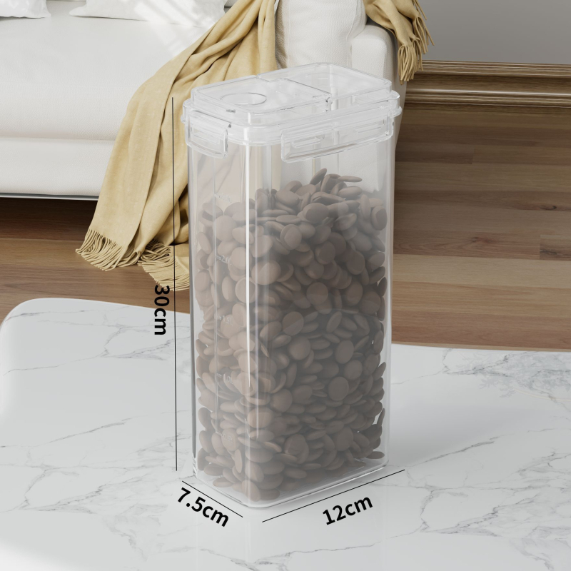 Пластмасов контейнер за храна за домашни любимци, влагозащитен и запечатан, обем 800–1000 мл, Yanghua