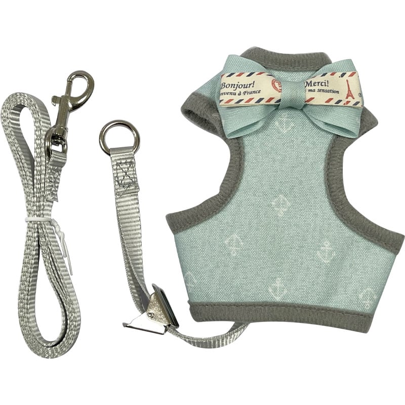 Mačací vestový postroj s vodítkom (Traction Belt) — Proti úniku, Polyester, Pevná dĺžka, Pre mačky, Značka: Mrqim