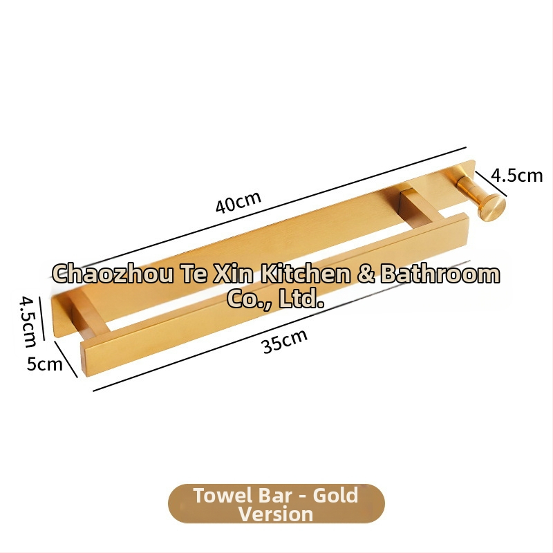 Nerūdijančio plieno rankšluosčių laikiklis, sieninis be gręžimo, vienos strypo vonios kambariui