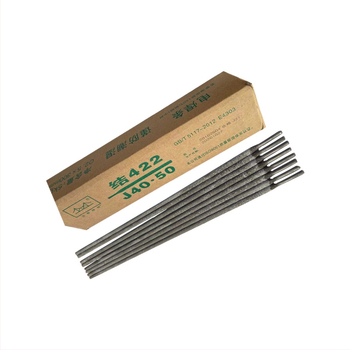 Suvirinimo elektroda J422, atspari dėvėjimuisi ir lipimui, įprastas anglies plienas, kietumas 42 HRC, darbinė temperatūra 0-50°C.