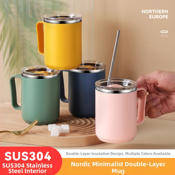 SEAL LOCK 304 roostevabast terasest kruus käepidemiga ja kaanega, INS stiil