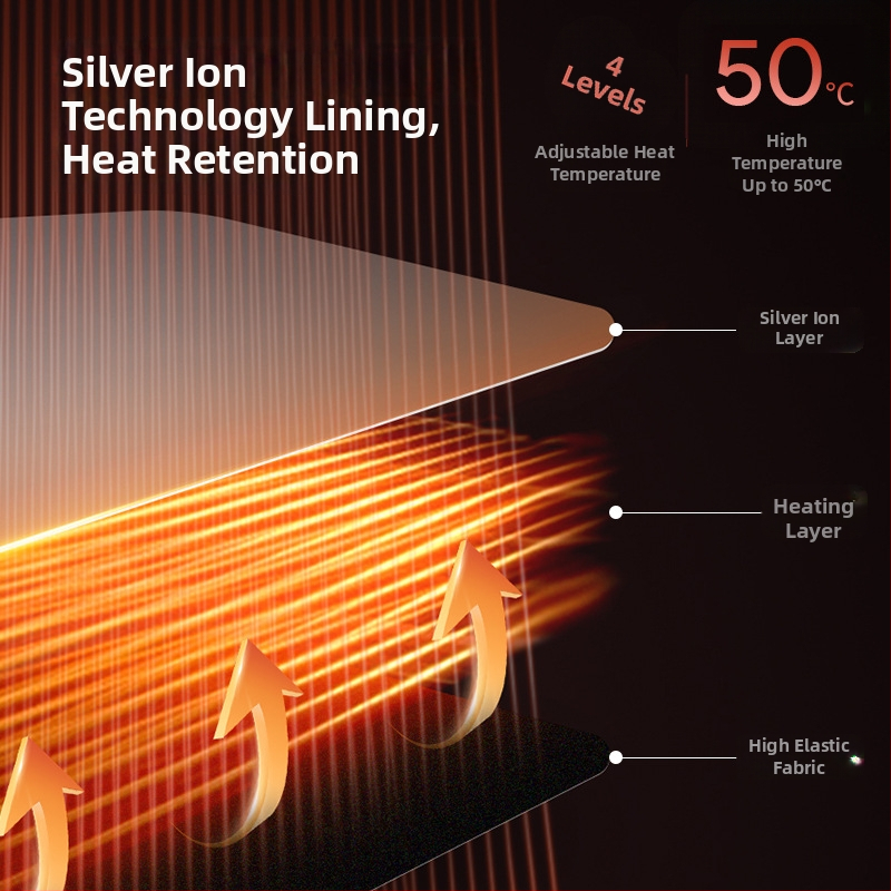 Juosmens masažuoklis su EMS impulsais, mikro srovės šildymas, vibracija ir karštas suspaudimas, 4 masažo galvutės, baterijų maitinimas YM-03