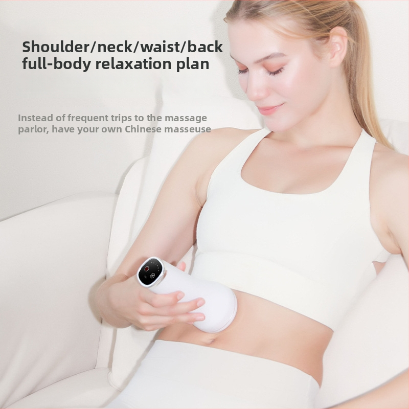 Rankinis viso kūno masažuoklis su aukšto dažnio vibracijos masažu ir minkymu funkcija, USB maitinimas, lietimui jautrus valdymas