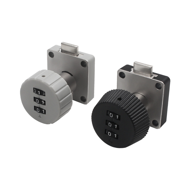 Механично паролно заключване за офис мебели – модел 138; материал: цинков сплав и пластмаса; подходящо за чекмеджета, файлови шкафове и шкафове; скрит монтаж