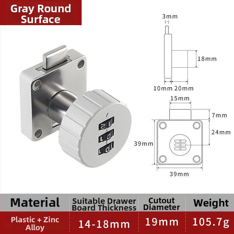 Mehaaniline paroollukustussüsteem büroomööblile – mudel 138; materjal: tsingi sulam ja plastik; sobib sahtlitele, arhivaarskapidele ja kappidele; varjatud paigaldus