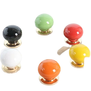 Mâner cu o singură gaură pentru dulap/sertar, formă sferică, aliaj de zinc, turnare prin injecție, montaj pe suprafață