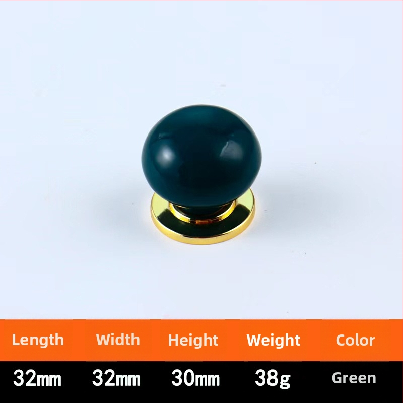 Mâner cu o singură gaură pentru dulap/sertar, formă sferică, aliaj de zinc, turnare prin injecție, montaj pe suprafață