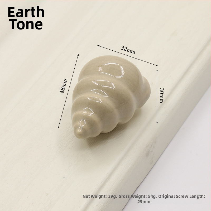 Kriauklės formos spintelės rankena | Keramika ir varis | Sfėrinė forma | Slėptas montavimas | Slėginio liejimo technologija | Modelis 1362