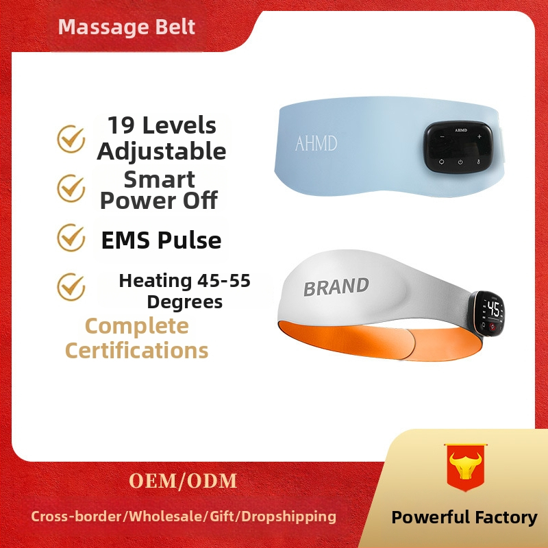 Juosmens masažo dirželis - USB maitinimas, mechaninis valdymas, be žingsnių greičio reguliavimas, magnetinis ir karšto kompreso masažas