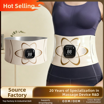 EMS impulsinis masažo diržas juosmeni — išmanus formavimo diržą su šildančiu kompresu, įkraunamas, 4 režimai, iki 4 masažo galvučių