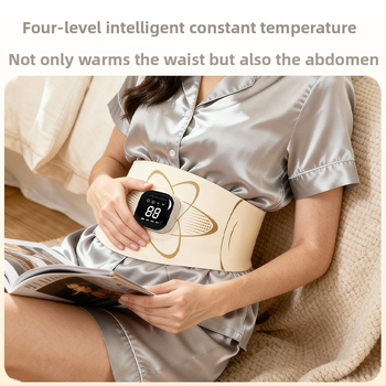 EMS impulsinis masažo diržas juosmeni — išmanus formavimo diržą su šildančiu kompresu, įkraunamas, 4 režimai, iki 4 masažo galvučių