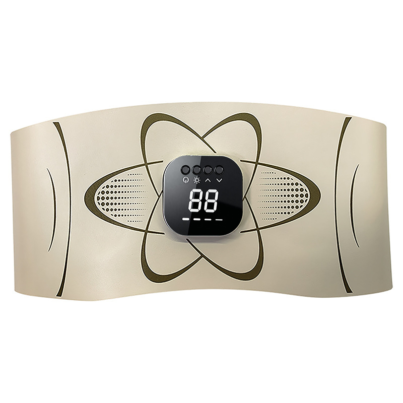 EMS impulsinis masažo diržas juosmeni — išmanus formavimo diržą su šildančiu kompresu, įkraunamas, 4 režimai, iki 4 masažo galvučių