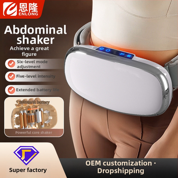 Enlong pilvo masažo juosta — įkraunama, kompiuterinio tipo valdymas, vibracija ir karšto suspaudimo masažas, 4 masažo galvutės, 4 lygiai