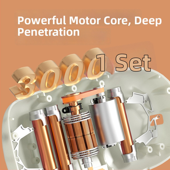 Enlong pilvo masažo juosta — įkraunama, kompiuterinio tipo valdymas, vibracija ir karšto suspaudimo masažas, 4 masažo galvutės, 4 lygiai