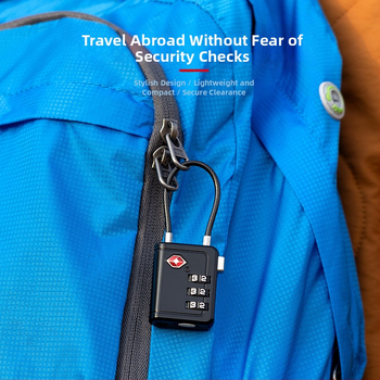 Simplicity TSA bagažo užraktas su 4 skaitmenų kombinacija, cinko lydinys, modelis 23221