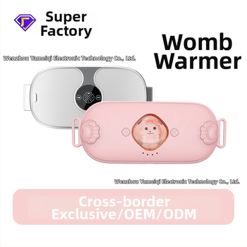 Pārvietojams jostas un vēdera masāžas ierīce ar USB barošanu, digitālais displejs, dzemdes apkure ar karstu kompresiju, vibrācija, 3 ātrumi