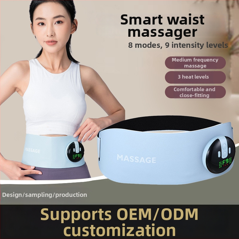 EMS vibracinis masažo diržas su šildymu, 4 masažo galvos, bepakopinis greičio reguliavimas, įkrovimo režimas