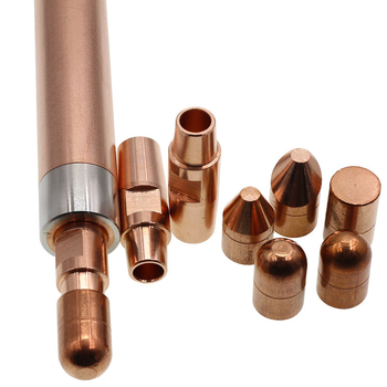 Taškų suvirinimo galva, chromo-zirkonio vario lydinys, modelis C18150, darbinė temperatūra 400°C, suvirinimo srovė 20000 A