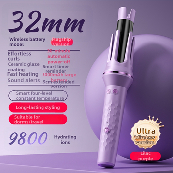 Automatická kulma na vlasy, bezdrôtová Li-ion batéria, keramický povrch, ABS nylon shell, 35W, 220V