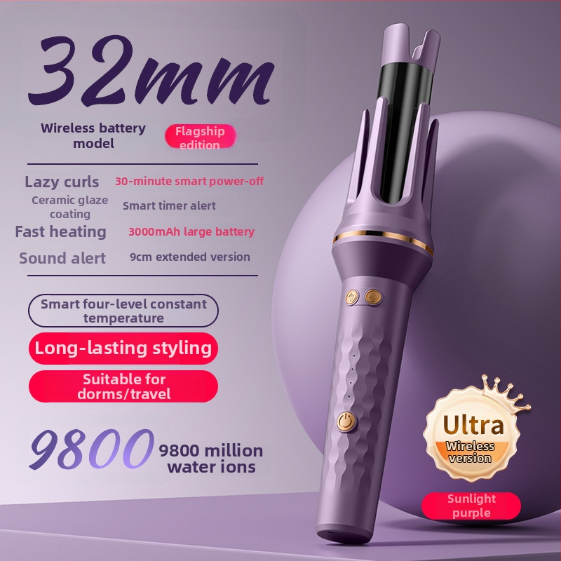 Automatická kulma na vlasy, bezdrôtová Li-ion batéria, keramický povrch, ABS nylon shell, 35W, 220V