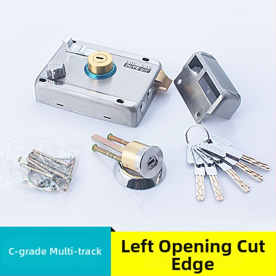 Rozsdamentes acél kültéri ajtózár, modell 9368, klasszikus kivitelű zár, modern egyszerű stílus