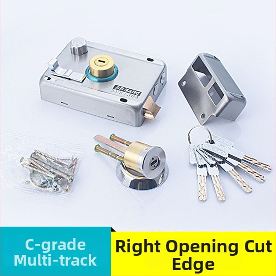 Rozsdamentes acél kültéri ajtózár, modell 9368, klasszikus kivitelű zár, modern egyszerű stílus