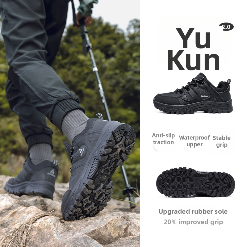 Férfi túracipő: vízálló, lélegző, csúszásmentes, könnyű és tartós tavasz–ősz outdoor használatra