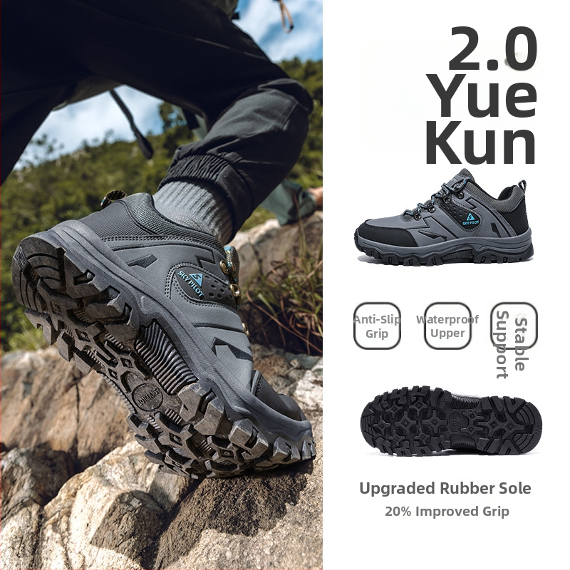 Férfi túracipő: vízálló, lélegző, csúszásmentes, könnyű és tartós tavasz–ősz outdoor használatra