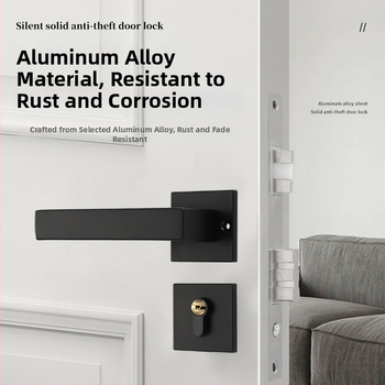 Dalinė rankenos spyna medinėms durims, aliuminio korpusas, šiuolaikinis minimalistinis dizainas