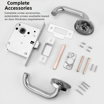 Nerūdijančio plieno praėjimo durų spyna, rankenos tipo spyna, modelis Aisle lock, skirtas ugniagesių durims ir praėjimo durims, modernus paprastas stilius