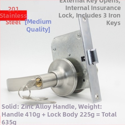 Nerūdijančio plieno praėjimo durų spyna, rankenos tipo spyna, modelis Aisle lock, skirtas ugniagesių durims ir praėjimo durims, modernus paprastas stilius