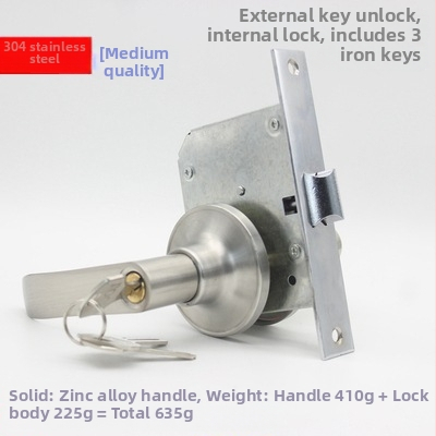 Nerūdijančio plieno praėjimo durų spyna, rankenos tipo spyna, modelis Aisle lock, skirtas ugniagesių durims ir praėjimo durims, modernus paprastas stilius