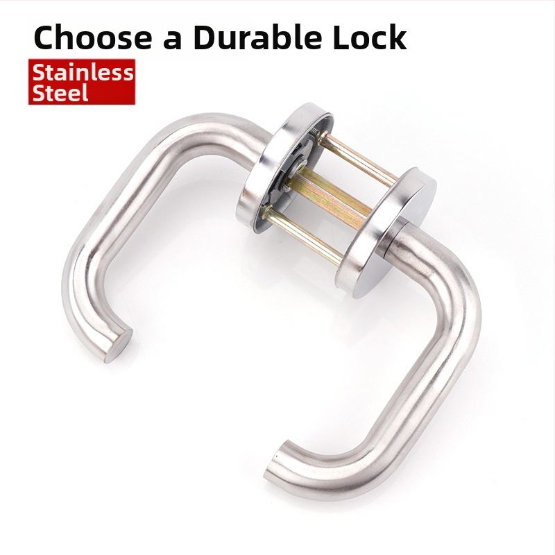 Nerūsējošā tērauda koridora durvju slēdzis, ar rokturi, modeļa Aisle lock, ugunsdrošām durvīm un koridora durvīm, mūsdienīgs vienkāršs stils