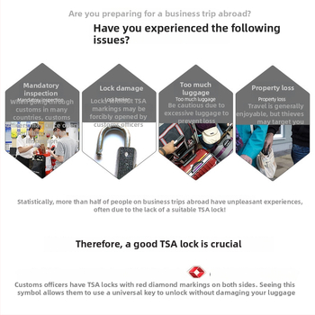 LOCK NF NF6304 Spyna bagažui ir spintelėms, iš cinko lydinio, tinkama kuprinėms, lagaminams su ratukais ir spintelėms, tarpo tarp strėlių 17, mechaninio tipo