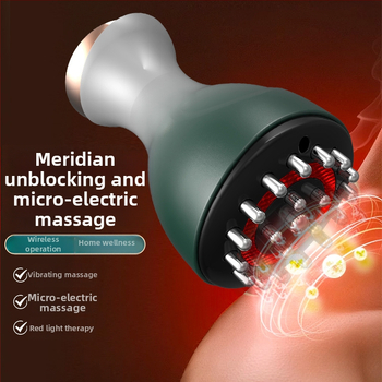 Elektriskais meridiānu masieris visam ķermenim, uzlādējams, pogu vadība, 9 līmeņu temperatūras vadība, ABS korpuss, modelis Zs-0015