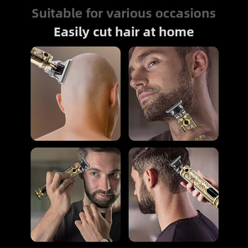 Elektrický holiaci strojček na vlasy - nabíjateľný, zabudovaná batéria 1200–2000mAh, výdrž 1–3 hodiny, čepele z nehrdzavejúcej ocele, vymeniteľná a umývateľná hlava