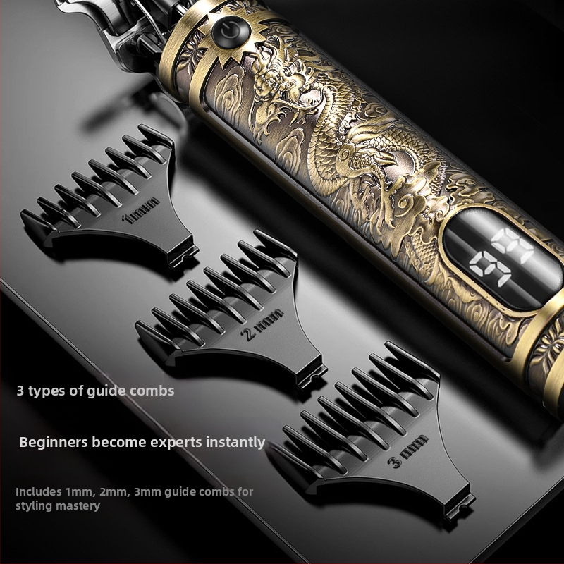 Elektrický holiaci strojček na vlasy - nabíjateľný, zabudovaná batéria 1200–2000mAh, výdrž 1–3 hodiny, čepele z nehrdzavejúcej ocele, vymeniteľná a umývateľná hlava