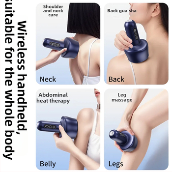 Elektriskais gua sha un vakuuma masieris, uzlādējams, modelis ZY-08, zīmols Zhouya Tianxing, vadība ar skārienjutīgu un pogu