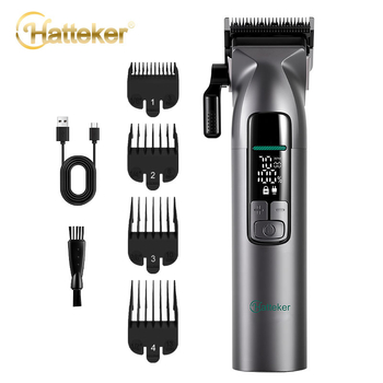 Електрическа подстригваща машинка за коса с мултискоростна настройка, водоустойчива, режеща глава от неръждаема стомана, вградена батерия 1200-2000 mAh