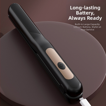 Bezdrôtové zariadenie na rovnanie a kučeravanie vlasov s 3v1 hlavou, titan-turmalín povrch, vykurovacia doska <15 mm, 3 úrovne teploty, 5W