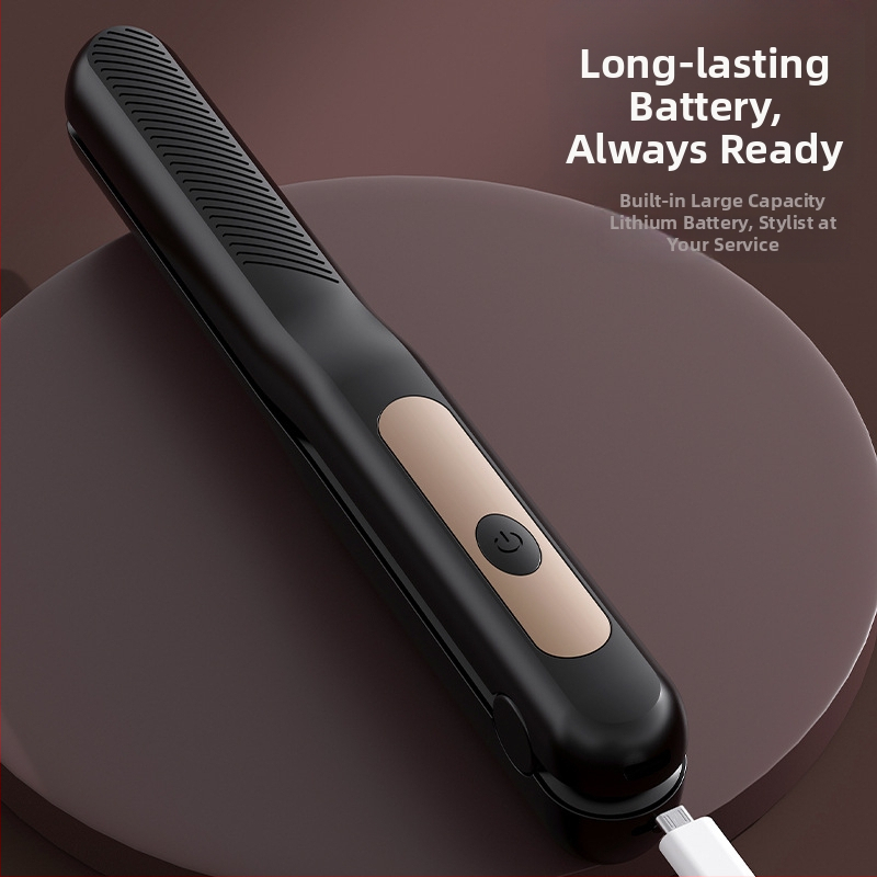 Bezdrôtové zariadenie na rovnanie a kučeravanie vlasov s 3v1 hlavou, titan-turmalín povrch, vykurovacia doska <15 mm, 3 úrovne teploty, 5W