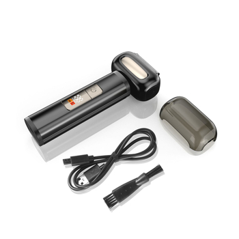 Elektrická holiaca brúska s hlavou s 4 čepeľami, umývateľná hlava, LED displej, vstavaná batéria 1000–1200 mAh, nabíjateľná, mokré a suché holenie, motor s kefou, nízka hlučnosť